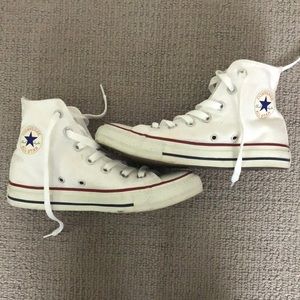 White high top converse all star